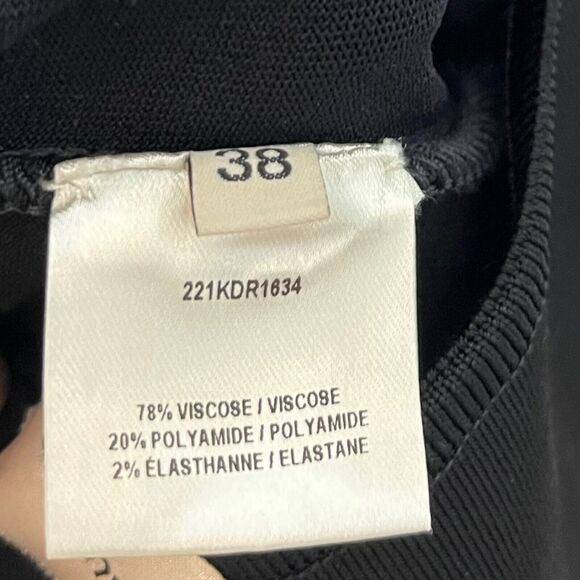 ALEXANDRE VAUTHIER Off Shoulder Midi Dress Women’s Size Medium Black Bodycon - Picture 8 of 11